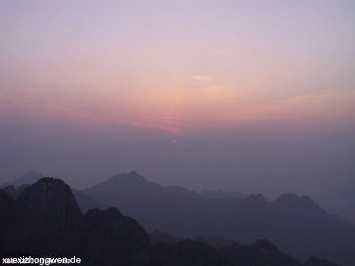 Warten auf den Sonnenaufgang Blick nach vorn